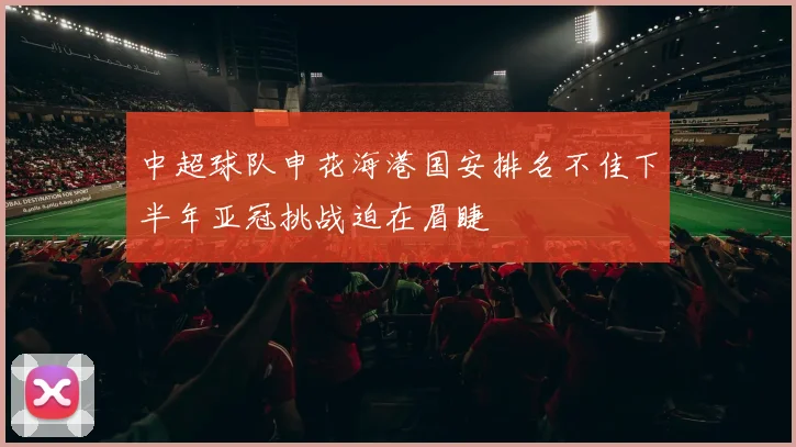 中超球队申花海港国安排名不佳下半年亚冠挑战迫在眉睫